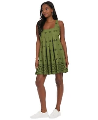 London Times Women's Square Neck Short Dress