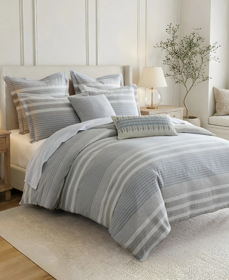Levtex Home Hawthorn Stripes Reversible -Piece Duvet Cover Set