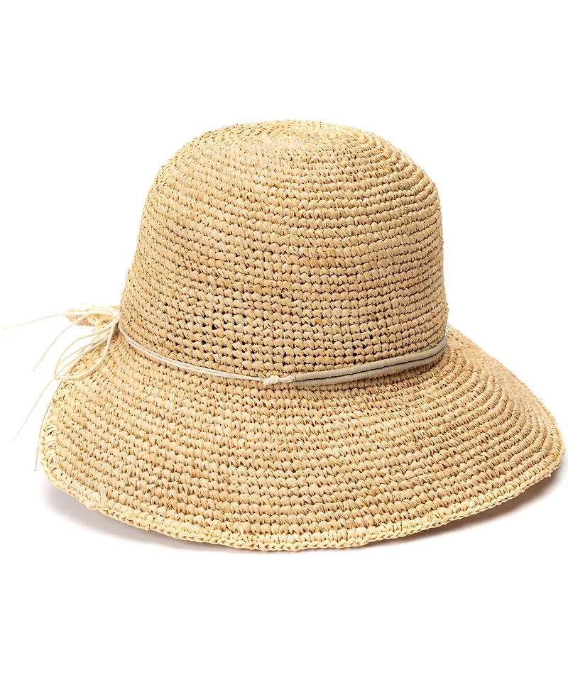 Bcbg Raffia Face Saver Bead Trim Sun Hat