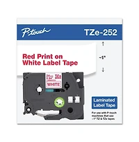Brother P-Touch TZE252 0.94 Inch x 26.2 Foot TZe Standard Adhesive Laminated Labeling Tape