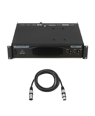 Behringer EP4000 4000W Professional Stereo Power Amplifier with Xlr Microphone Cable