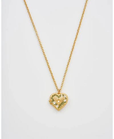 Fable England Jasmine Heart Locket Necklace
