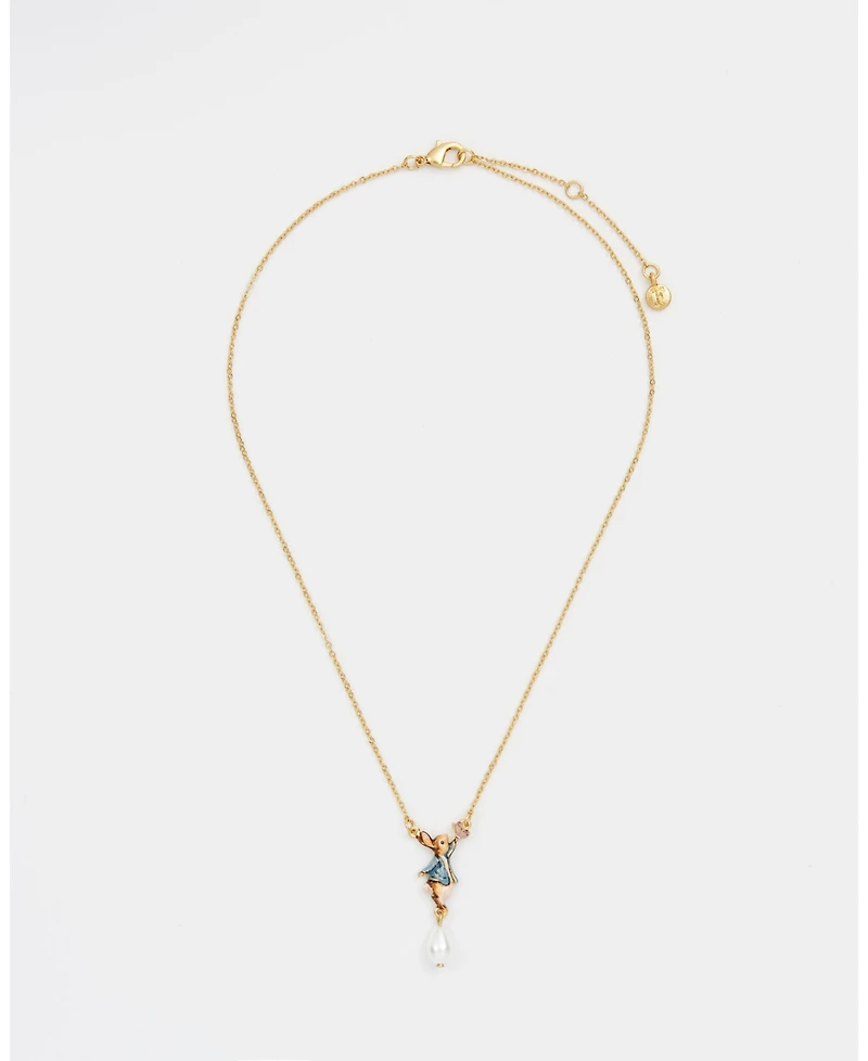Fable England Peter Rabbit Butterfly Pearl Drop Necklace