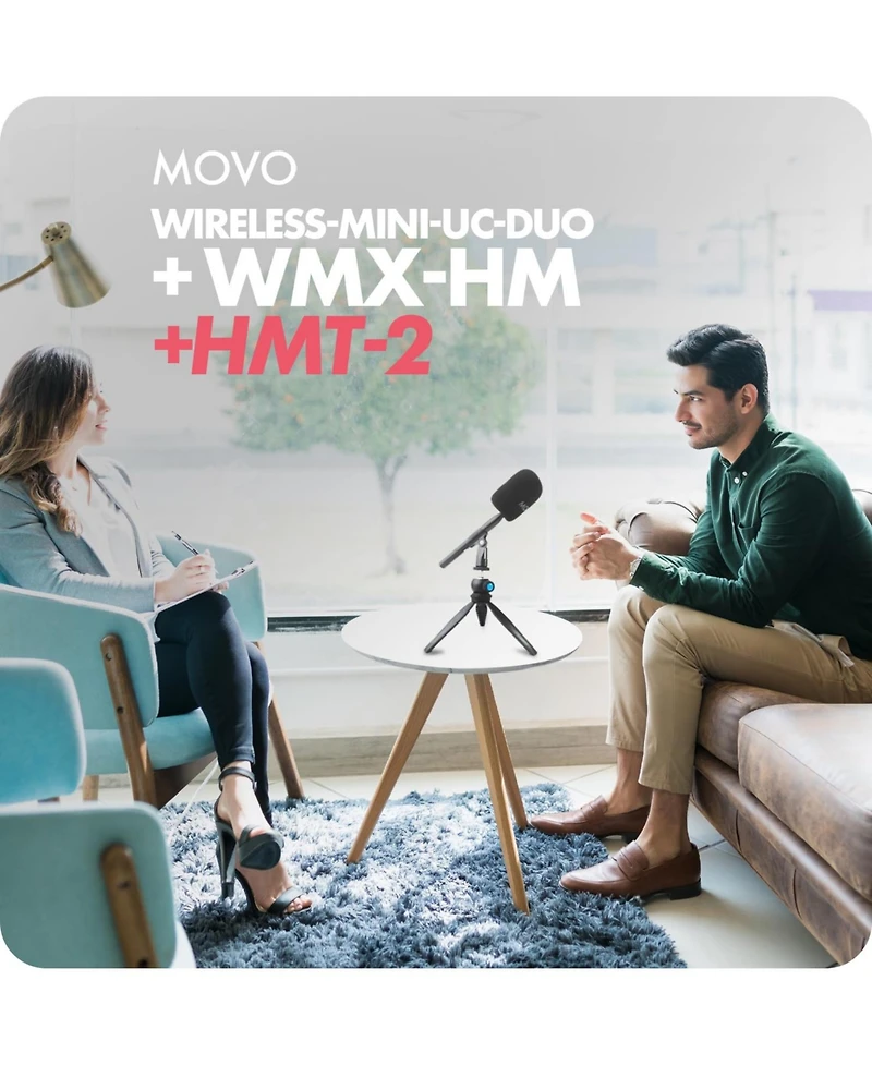 Movo Wireless Mini Uc-Duo Usb-c Wireless Microphone for iPhone 15/16/Android