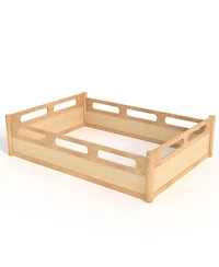 Streamdale Furniture Platform Bed with Guardrails, Low Profile, No Box Spring Needed