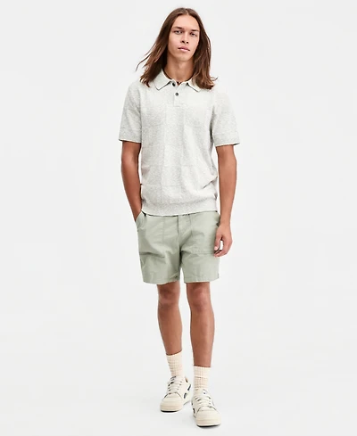 Sun + Stone Men's Square Stitch Marled Polo Shirt, Macy's Exclusive