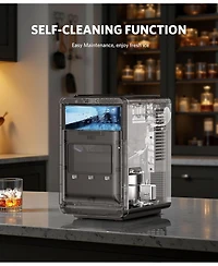 Cowsar Crescent Ice Maker Countertop, 27Lbs/24H, Self-Cleaning
