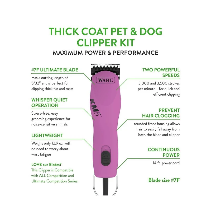Wahl Professional Animal Thick Coat Pet Clipper and Dog Clipper