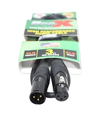 ProX Xc-MIC03 3' Xlr-f to Xlr-m Balanced High Performance Microphone Cable