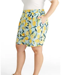Universal Standard Plus Juniper Linen Easy Pull-On Shorts