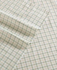 Nautica Calm Seas Gingham 200-Thread Count Cotton Percale 3-Pc. Sheet Set