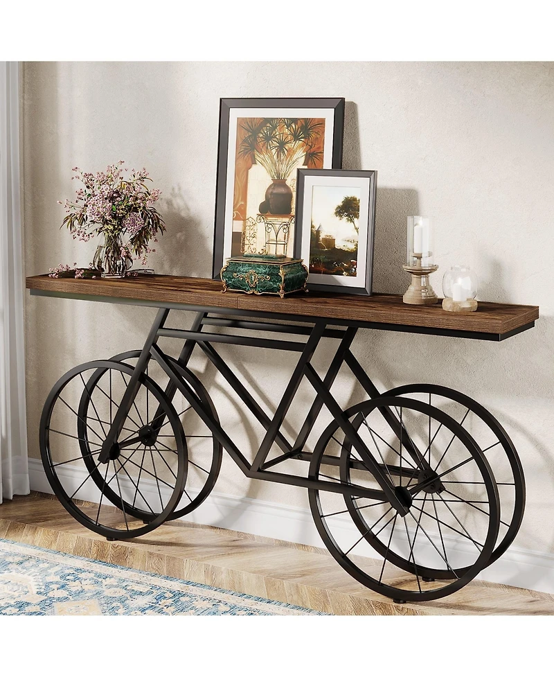 Slickblue Bicycle Console Table for Entryway or Living Room