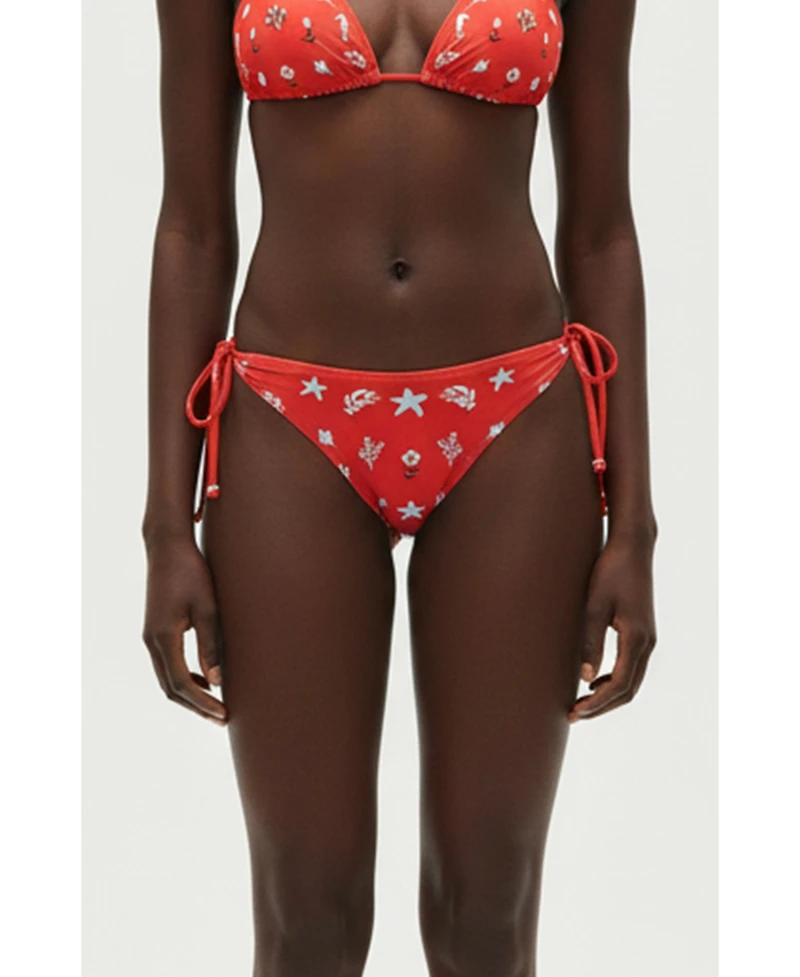 Jessie Zhao New York Women's Coral Garden Reversible Tie Side Bottom