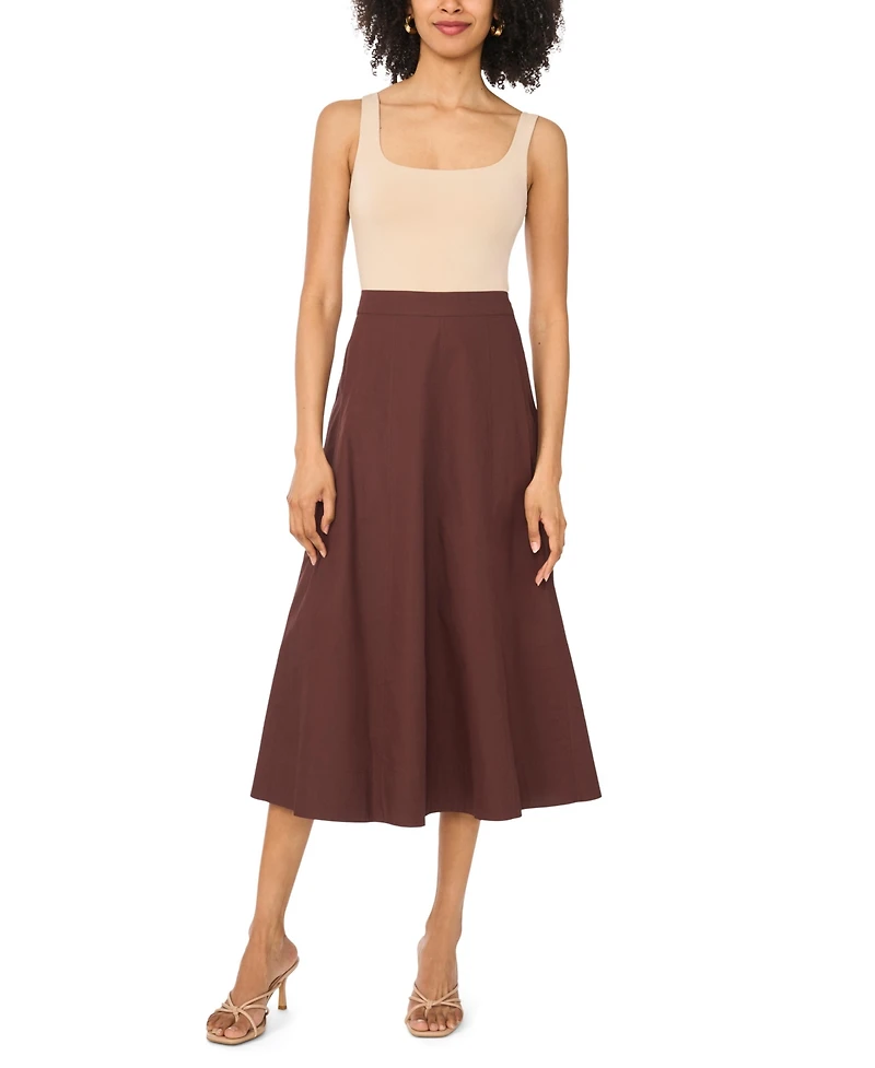 1.state Women's A-Line Midi Skirt