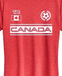 Hybrid Apparel Plus Canada Soccer Jersey Graphic T-Shirt