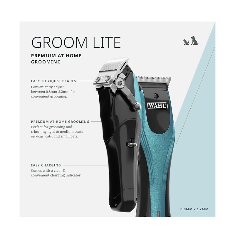 Wahl Pro Animal Groom Lite Pet Clipper Cordless and Usb Charging