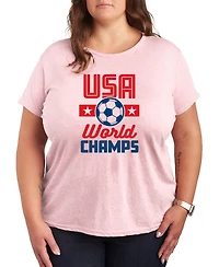 Hybrid Apparel Plus Usa Soccer World Champs Graphic T-Shirt