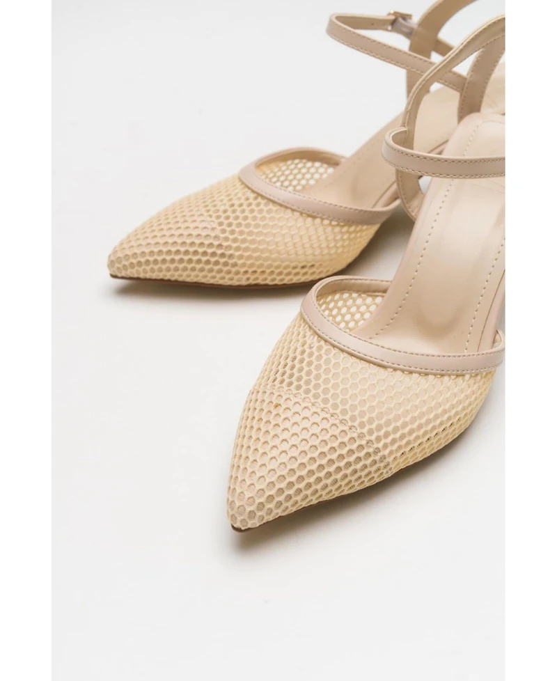 Prologue Shoes Women's Chic Mesh Pointed Toe Pump
