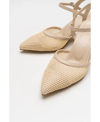 Prologue Shoes Women's Chic Mesh Pointed Toe Pump