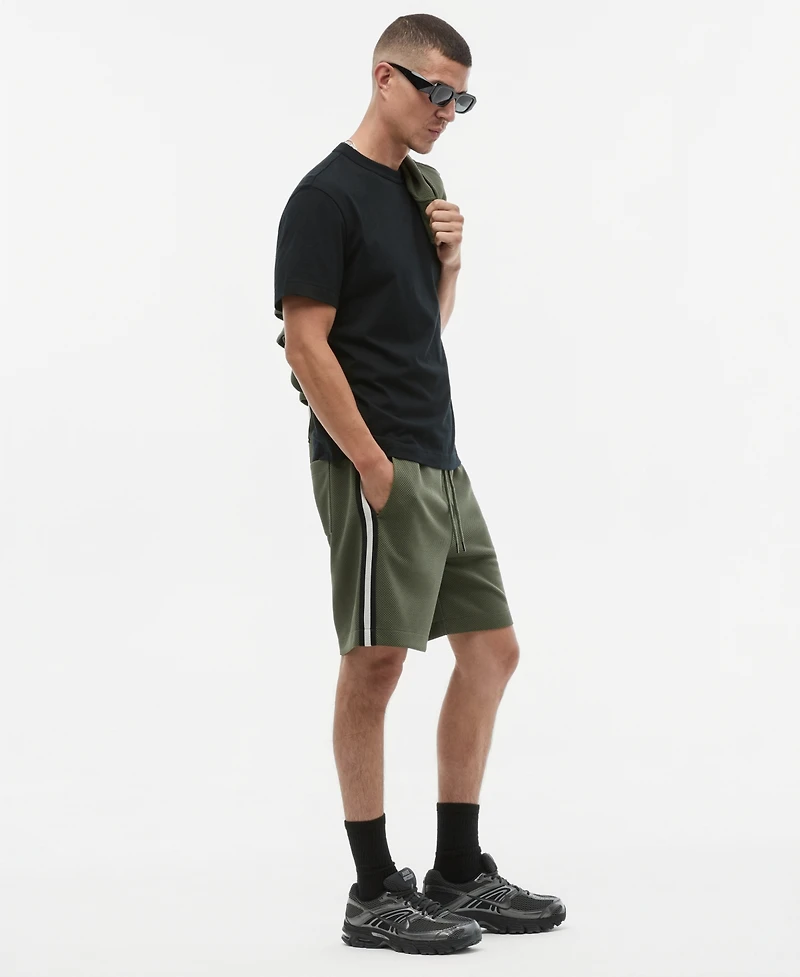 Mode of One Men's Sport Mesh Striped 7" Drawstring Shorts, Macy's Exclusive