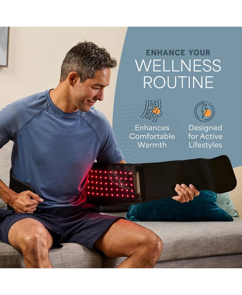 LifePro Red Light Therapy Belt – Near Infrared & Red Light for Pain Relief, Muscle Soreness, Inflammation, and Joint Therapy