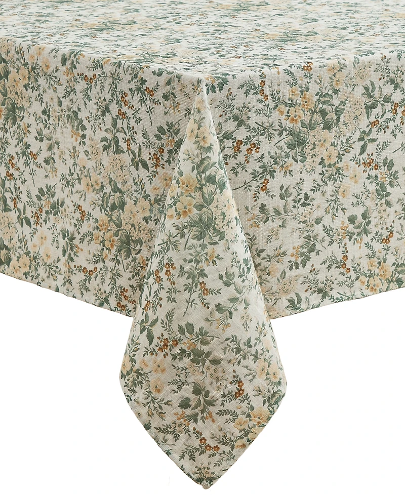 Laura Ashley Linen Blend Country Meadow Tablecloth
