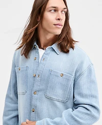 Sun + Stone Men's Denim Overshirt, Macy's Exclusive