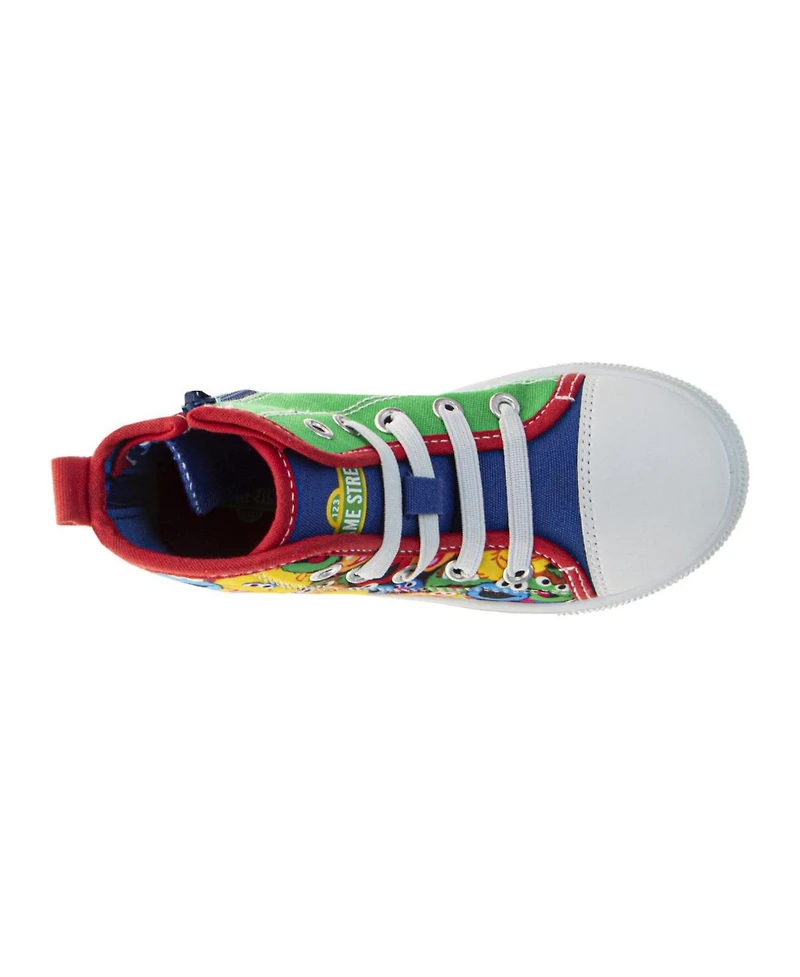 Sesame Street Kids All Your Friends High Top Sneakers Kids' Fun Character Design Play Ready Comfort Fit Durable Everyday Wear