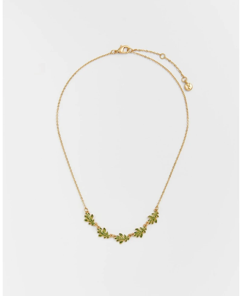 Fable England Oak Leaf Gold Choker