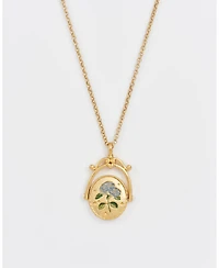 Fable England Hydrangea Initial Spinner Necklace