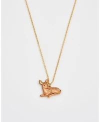 Fable England Resting Fawn Gold Chain Necklace