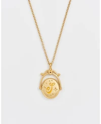 Fable England S Initial Sunflower Gold Spinner Chain Necklace