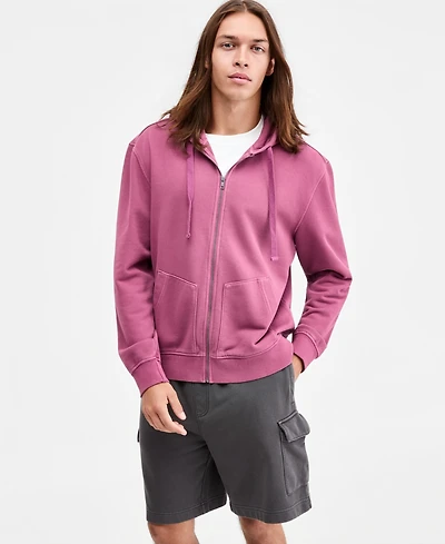 Sun + Stone Men's Explore Graphic Zipper Hooded Sweatshirt, Macy's Exclusive