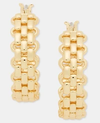 Lauren Ralph Gold-Tone 20mm Chain Hoop Earrings