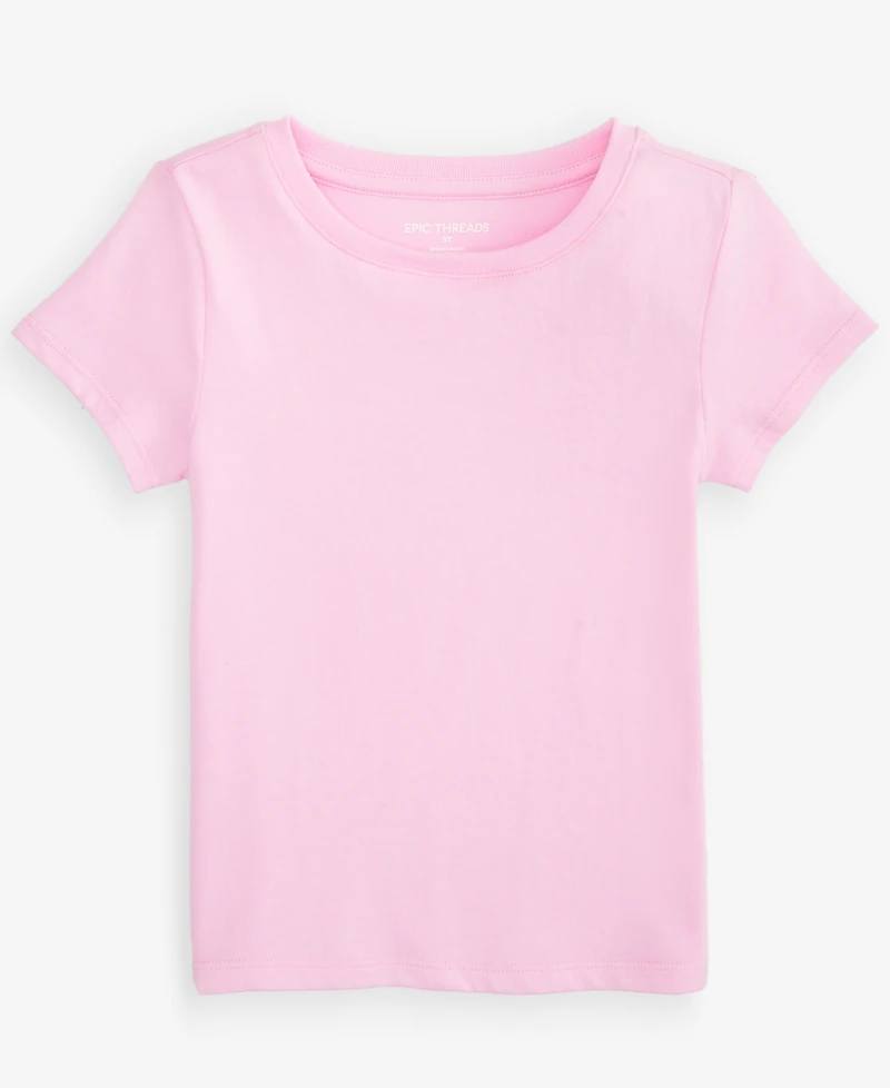 Epic Threads Toddler Girls Core Crewneck T-Shirt, Created for Macy's