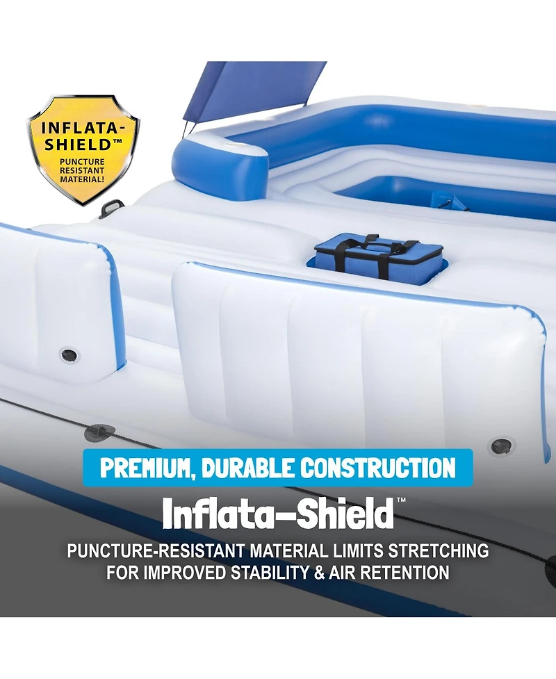 Bestway Hydro-Force Tropical Breeze 6 Person Inflatable Party Island Water Float