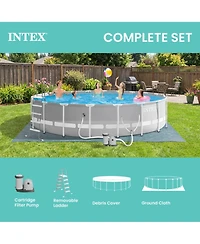 Intex 20ft x 52in Prism Frame Above Ground Swimming Pool Set with Filter Pump