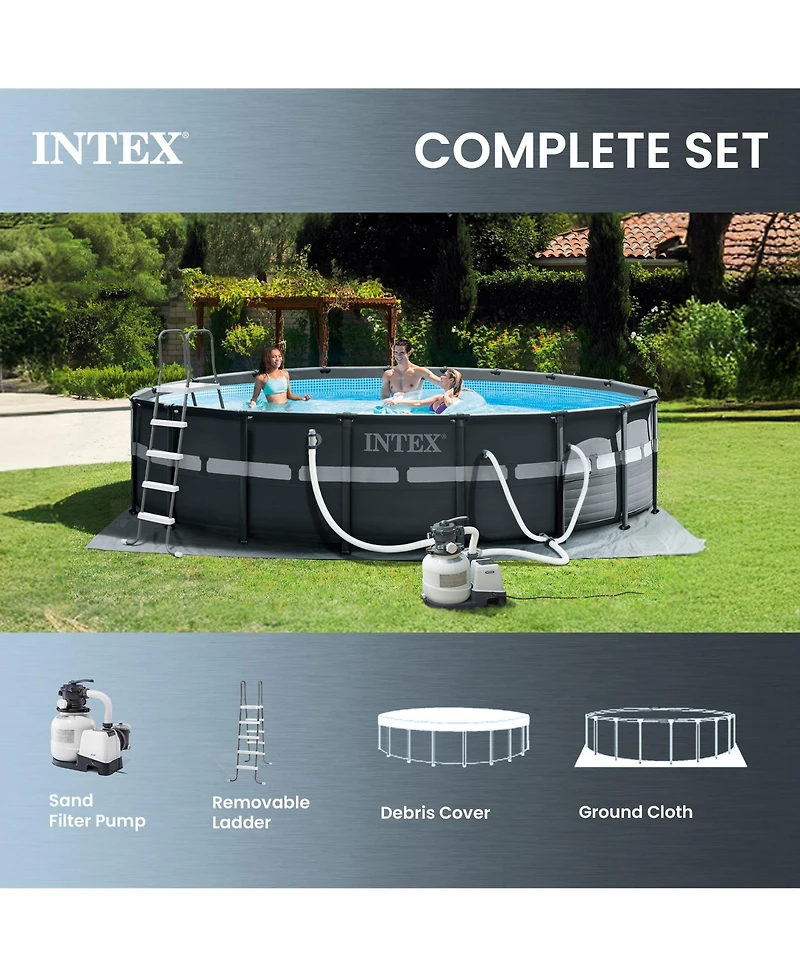 Intex Ultra Xtr 18' x 52" Above Ground Outdoor Pool Set with Pump & Robot Vacuum