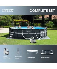 Intex Ultra Xtr 18' x 52" Above Ground Outdoor Pool Set with Pump & Robot Vacuum