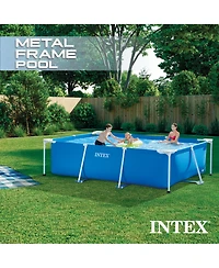 Intex 9.8' x 29.5" Rectangular Frame Above Ground Outdoor Backyard Swimming Pool