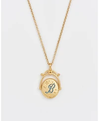 Fable England B Initial Bluebell Spinner Chain Necklace