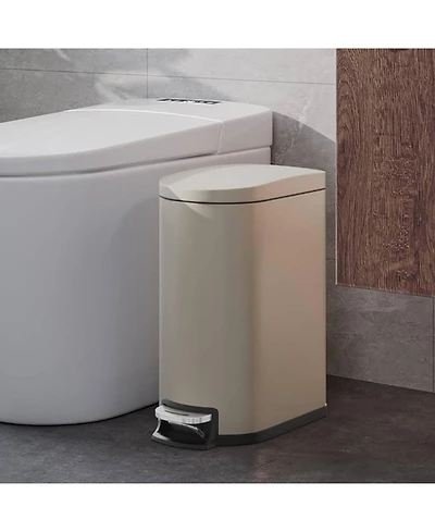 Gaomon Stainless Steel Step-on Trash Can, Slim Kitchen Garbage Bin