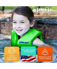 Trc Recreation Super Soft Child Life Jacket Swim Vest, X Small, Fierce Green