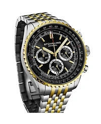 Stuhrling Men s 1010B Quartz Chronograph Watch, 42mm Stainless Steel Case, Bracelet