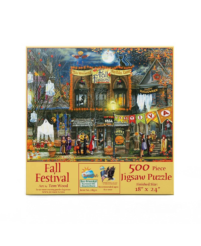 SunsOut Fall Festival 500 piece Jigsaw Puzzle for Adults Halloween
