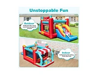 Slickblue Inflatable Bounce House 5-in-1 with Ice Cream Theme and Blower