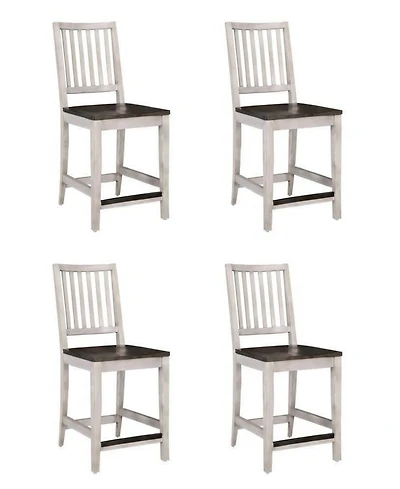 Dawnwood 4-Piece Wood Counter Side Chair Set