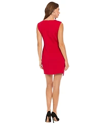 Ivy + Blu Women's V-Neck Sleeveless Wrap Dress