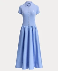 Polo Ralph Lauren Women's Hybrid Mesh Collar A-Line Dress