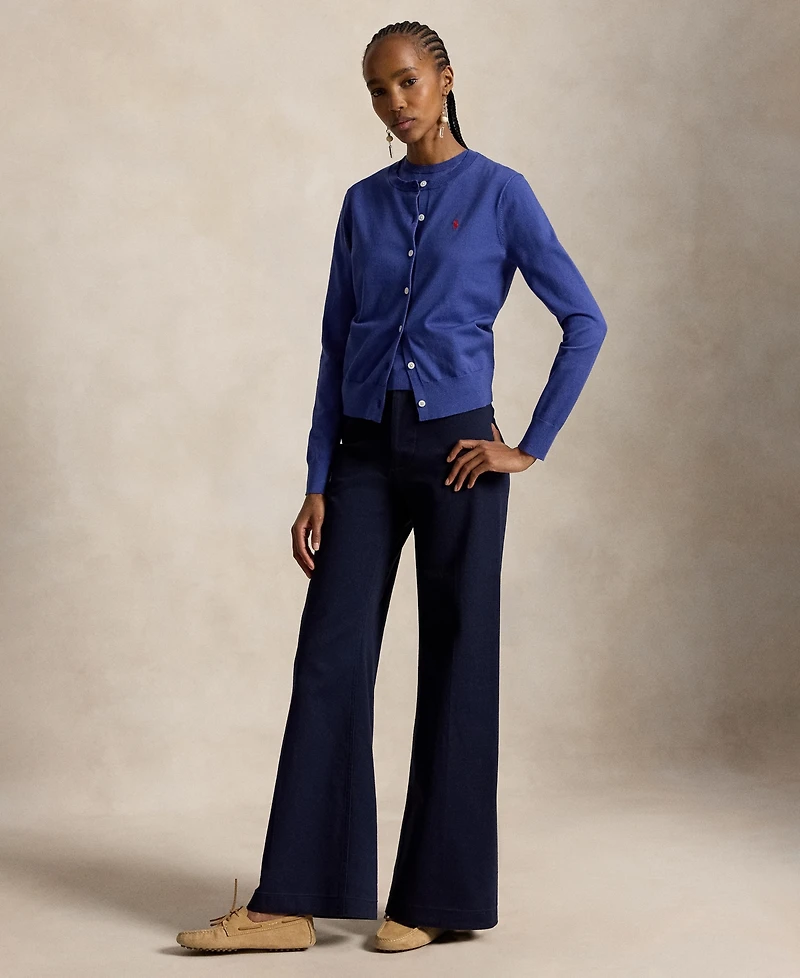Polo Ralph Lauren Women's Crewneck Button-Up Cardigan Sweater